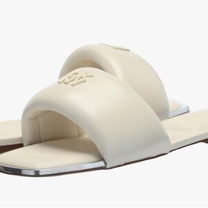 Dkny Cream Slide Sandals Minimalist Design
